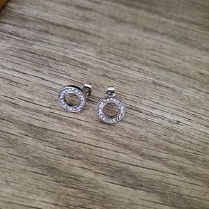 Silver Circle Earrings